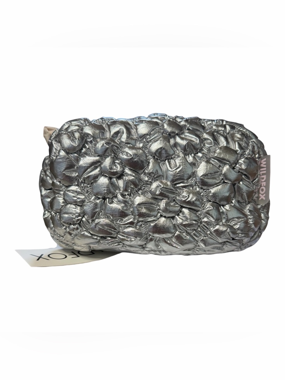 Wildfox Silver Floral Textured Crossbody Bag